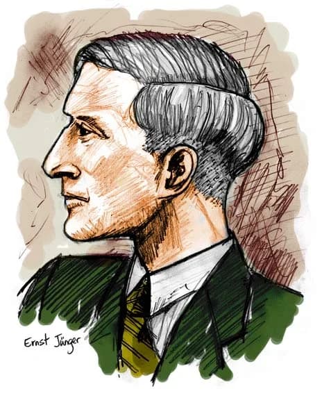 Ernst Jünger - Drawing of Ernst Jünger - German writer