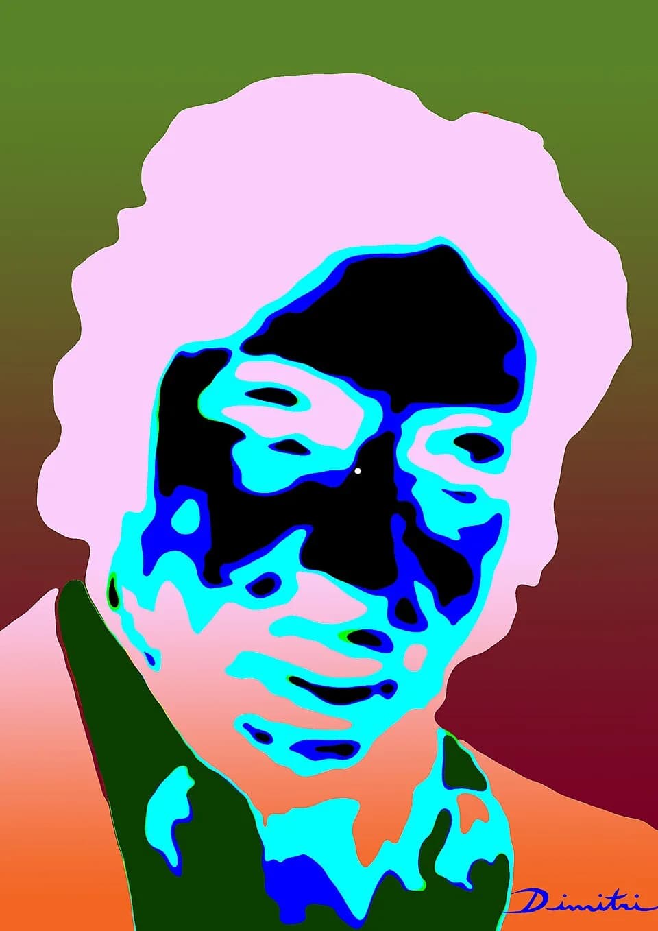 Serge Gainsbourg - Afterimage by Dimitri Parant, concentrate 30 seconds on the white dot and close your eyes 10 seconds.