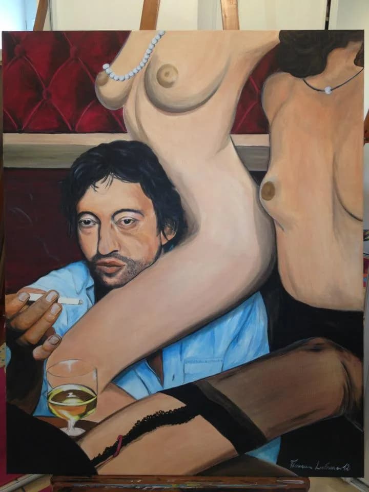 Serge Gainsbourg - Serge Gainsbourg , Acrylique 2012 de Florence LEFRANC