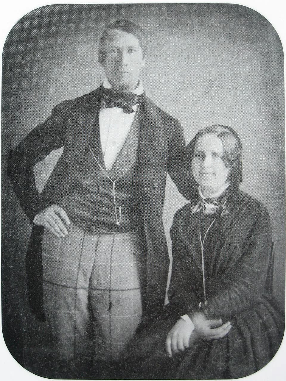 Johanna Spyri - Bernhard Spyri und Johanna Heusser als Verlobte, Daguerrotypie, 1852