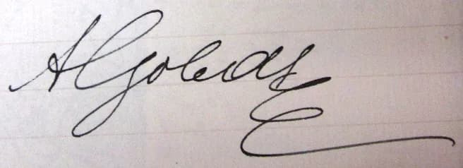 Charles Albert Gobat - Signature of en:Charles Albert Gobat