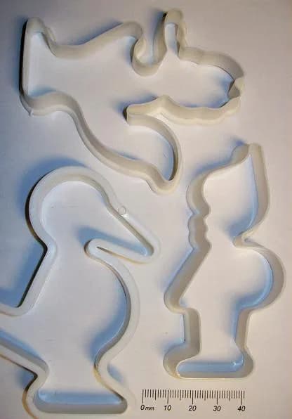 Giulio Natta - Cockie / biscuit cutters, polypropylene, German Democratic Republic, approx. 1988