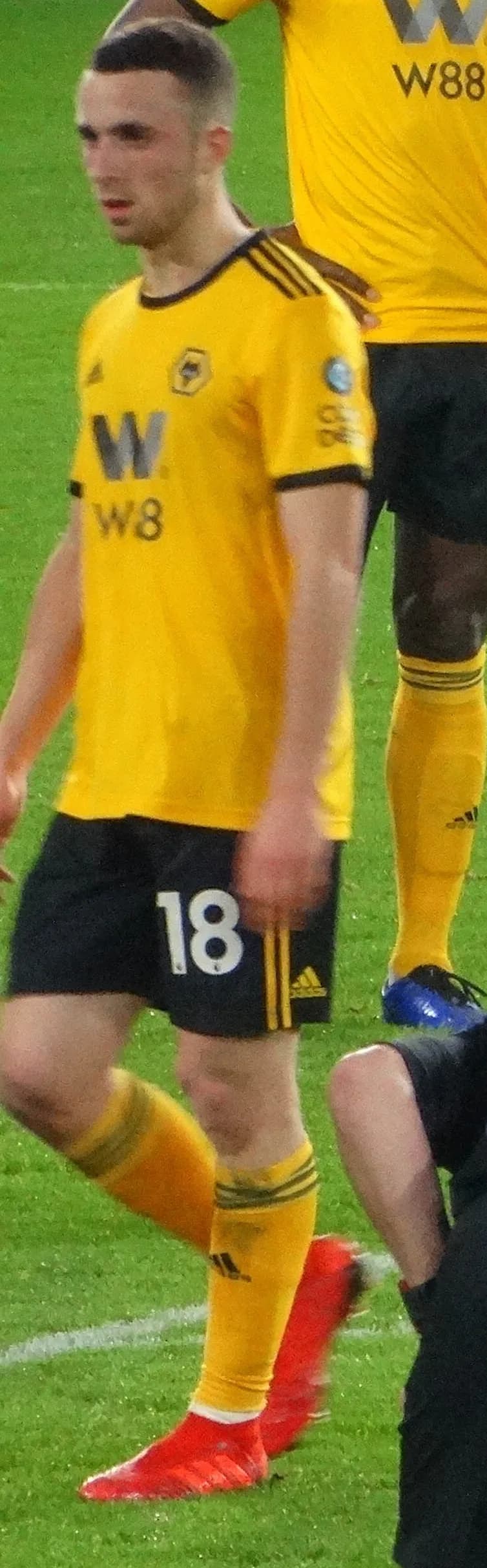 Diogo Jota - Diogo Jota playing for Wolverhampton Wanderers in a Premier League match against Chelsea FC on 5 December 2018.