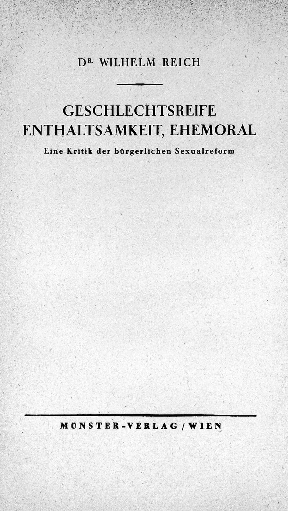 Wilhelm Reich - -
General Collections