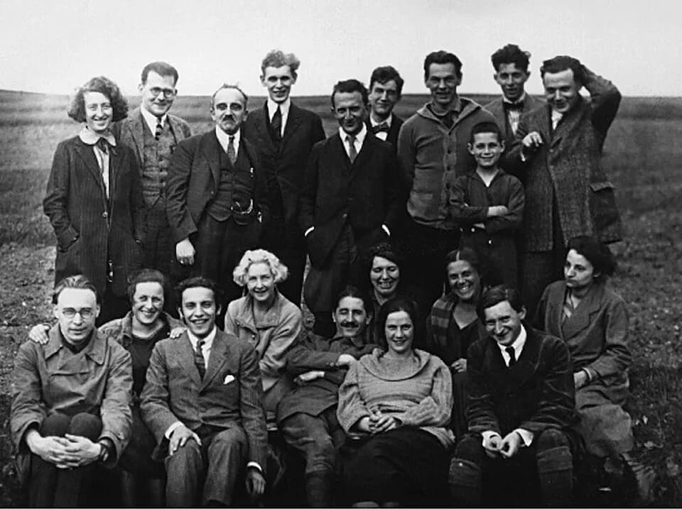 Georg Lukács - Group photograph of the Marxist Marxist Working Week Geraberg 1923
Seated, left to right: Karl August Wittfogel, Rose Wittfogel (1889–), unknown, Christiane Sorge, Karl Korsch, Hedda Ko