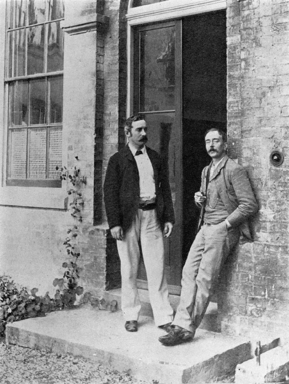 Charles Scott Sherrington - Charles Smart Roy and Charles Scott Sherrington (right), at the door of the Old Pathological Laboratory, Cambridge, 1893