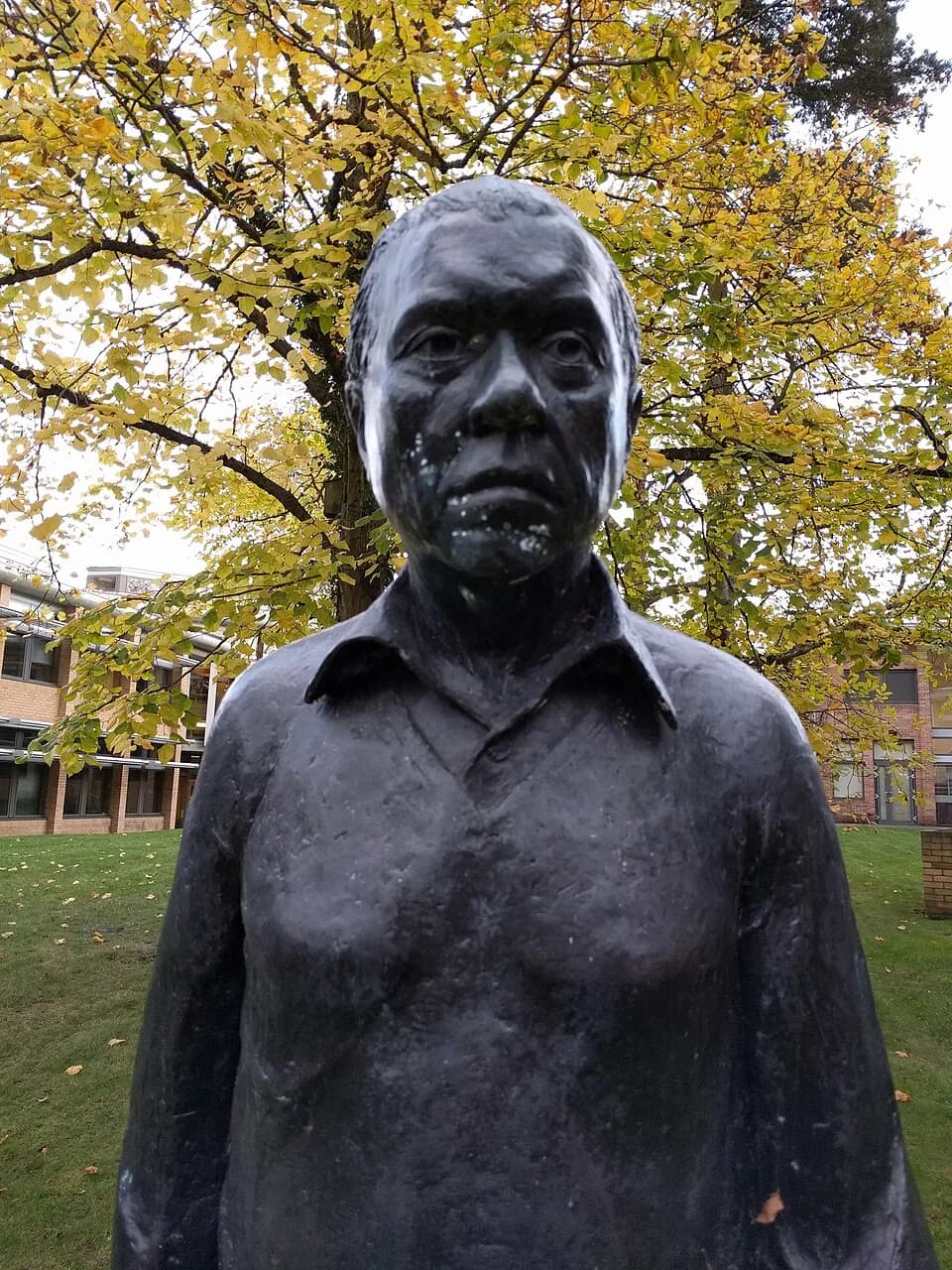 Fred Hoyle - Institute of Astronomy, statue of Sir Fred Hoyle in close up