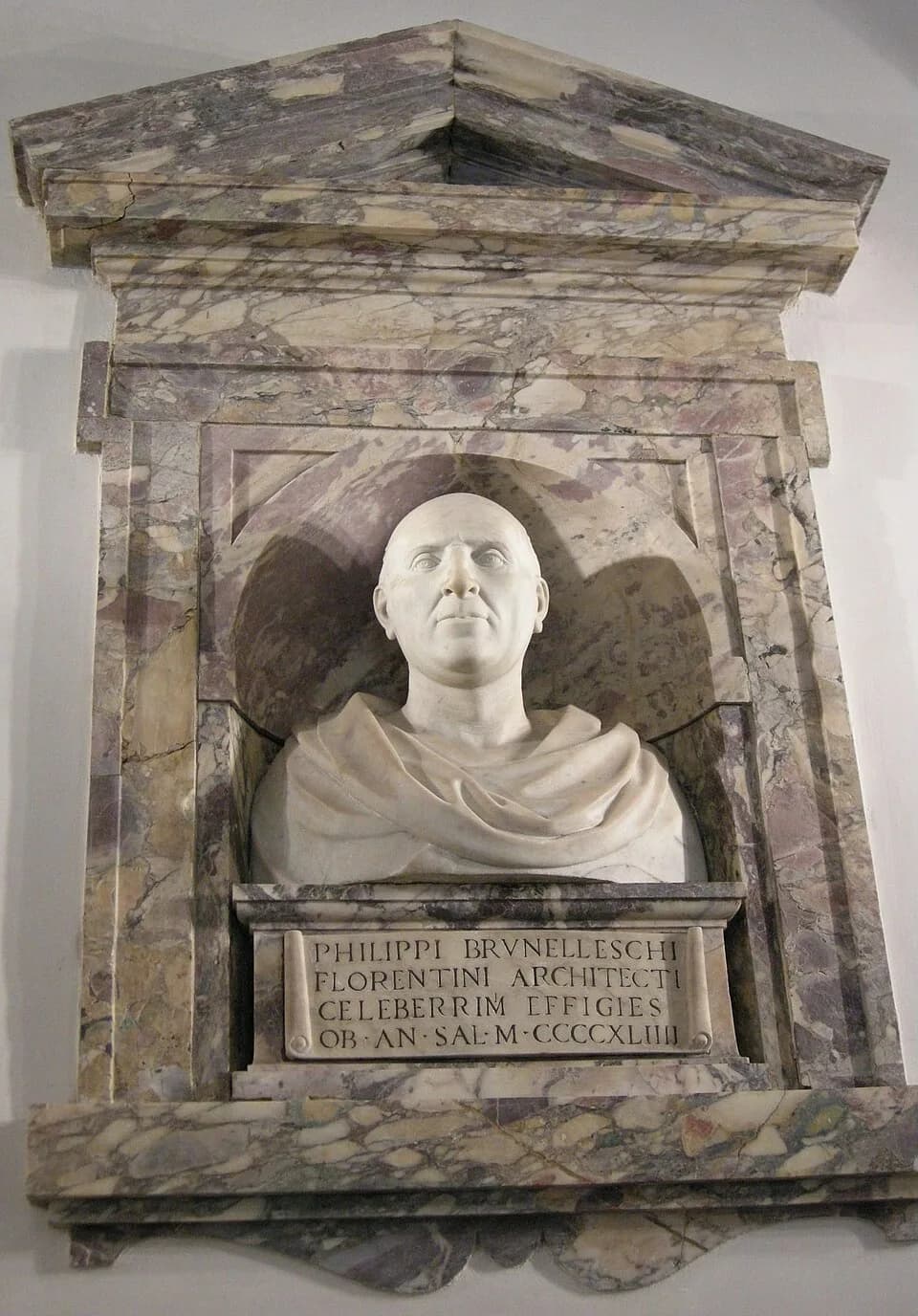 Filippo Brunelleschi - Giovanni bandini,, busto di filippo brunelleschi, seconda metà XVI sec.