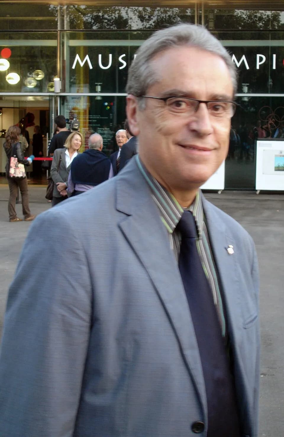 Juan Antonio Samaranch - Pere Alcober i Solanas, durant l'acte de commemoració del "Circuit de Montjuïc".