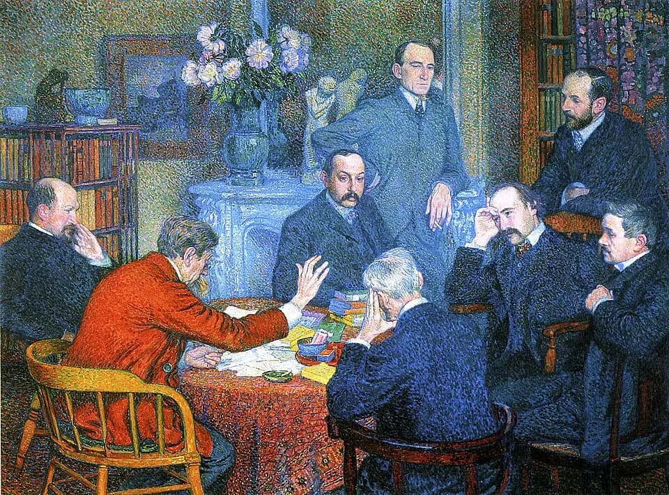 Emile Verhaeren - Theo van Rysselberghe (1862-1926), A Reading by Emile Verhaeren (1901)