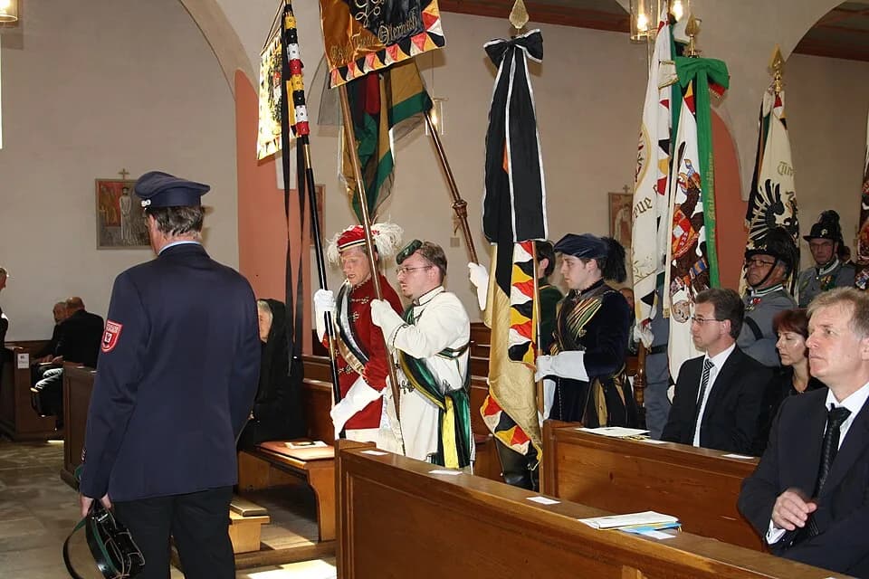 Otto von Habsburg - Requiem for Otto von Habsburg in Pöcking, Bavaria.