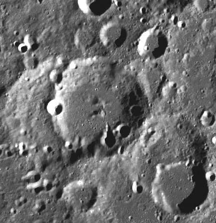 Richard Adolf Zsigmondy - Crater Zsigmondy -  center of the image, crater Omar Khayyam - lower right