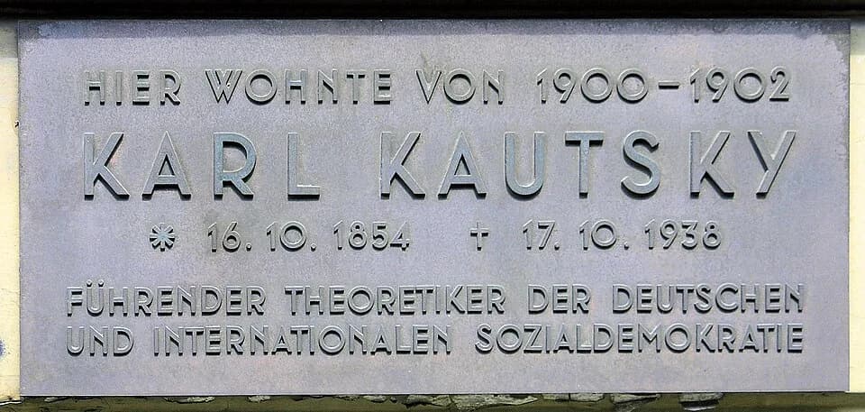 Karl Kautsky - Memorial plaque, Karl Kautsky, Saarstraße 14, Berlin-Friedenau, Germany