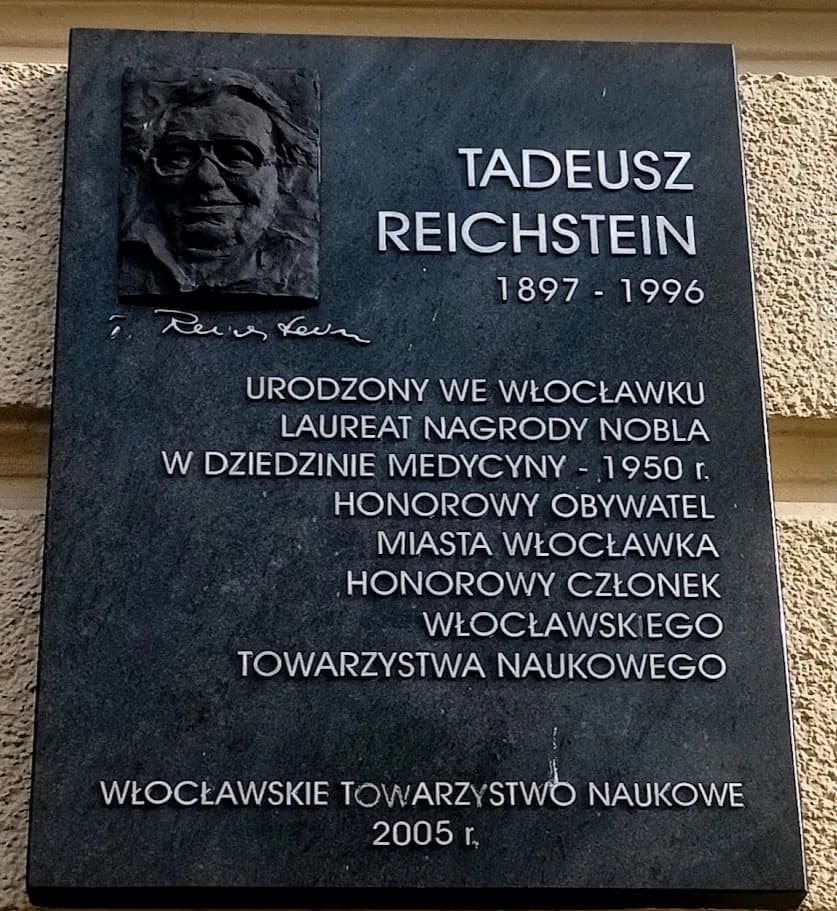 Tadeusz Reichstein - Tablica tadeusza Reichsteina we Włocławku