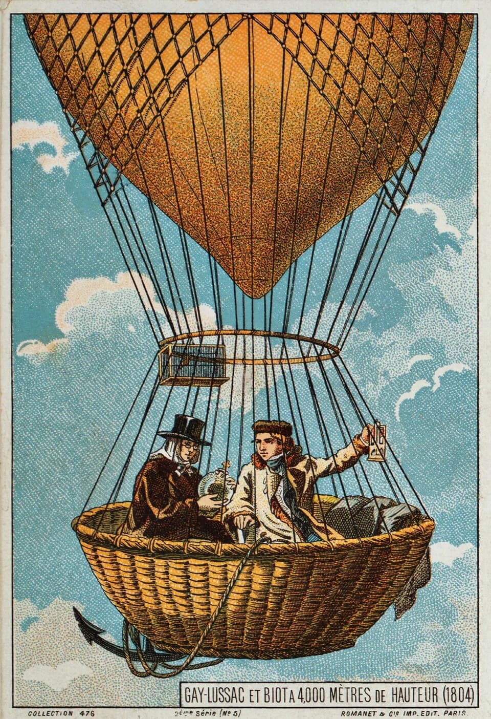 Jean-Baptiste Biot - N°. 5 – Gay-Lussac et Biot à 4 000 mètres de Hauteur (1804) 

Gay-Lussac and Biot and an altitude of 4000 metres · Gay-Lussac und Biot in einer Flughöhe von 4000 Metern