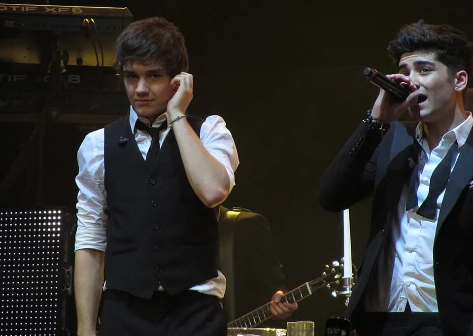 Liam Payne - Liam Payne and Zayn Malik, One Direction, Clyde Auditorium, Glasgow, Saturday 14 January 2012