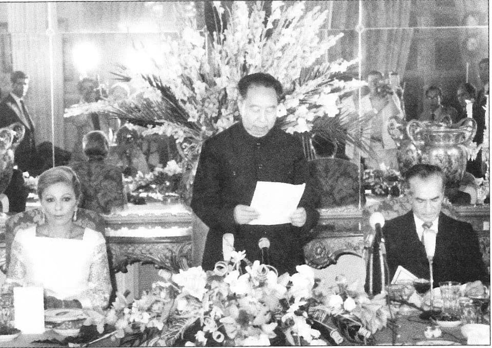 Hua Guofeng - Mainland Chinese leader Hua Guofeng with Shah Mohammad Reza Pahlavi during a state visit in Iran