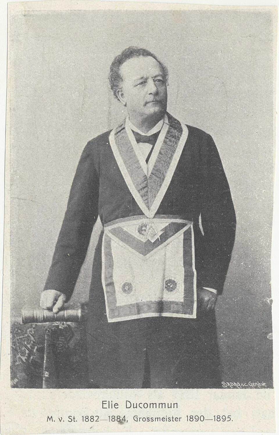 Élie Ducommun - Elie Ducommon as Freemason