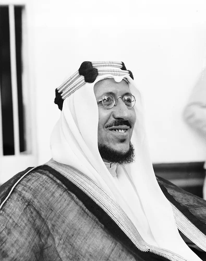 Saud of Saudi Arabia - Title: Aramco, Emir Saud
Alternative Title: [Prince Saud bin Abulaziz Al Saud]
Creator: Robert Yarnall Richie
Date: ca. 1946-1947

Part Of: Robert Yarnall Richie photograph coll