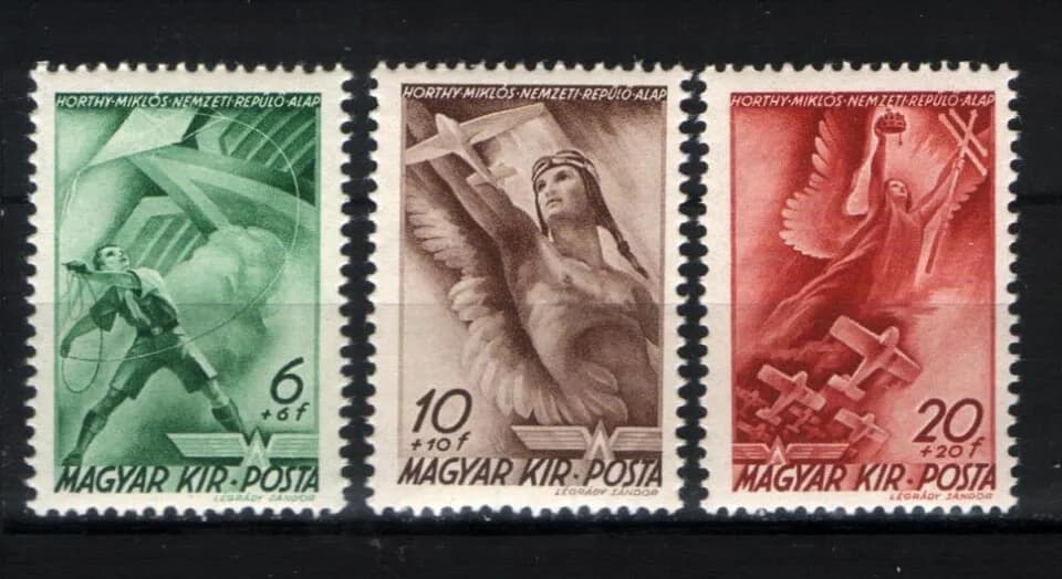 Miklós Horthy - Марки Венгрии. Серия "Авиация. Фонд диктатора Хорти"
