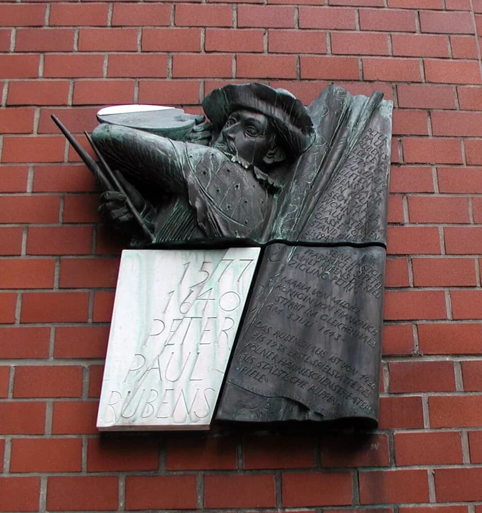 Marie de' Medici - Peter-Paul-Rubens-Gedenkrelief, Köln, Sternengasse 10
Inschrift:

1577  1640 Peter Paul Rubens
Peter Paul Rubens lebte von 1578 bis zu seinem elften Lebensjahr in Köln. Sechs Jahre 