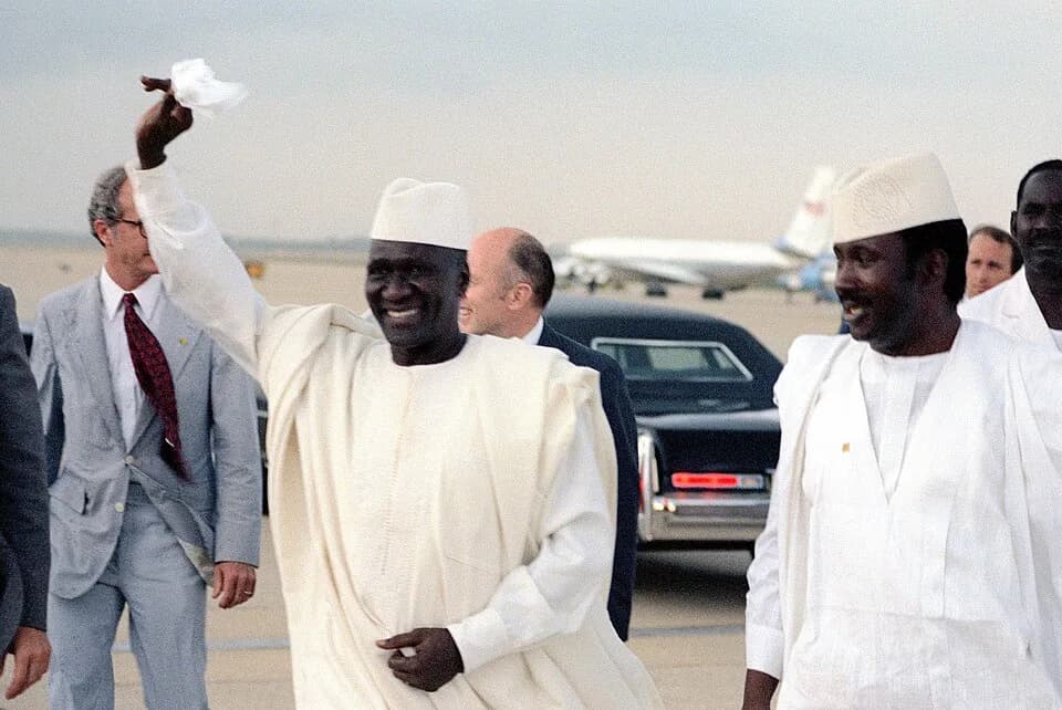 Ahmed Sékou Touré - President Ahmed Sekou Toure of the Republic of GUINEA arrives for a visit to Washington D.C.
Location: ANDREWS AIR FORCE BASE, MARYLAND (MD) UNITED STATES OF AMERICA (USA)