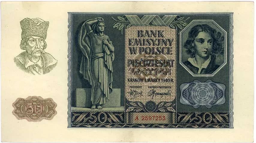 Emilia Plater - 50 złotych = 25 Reichsmark