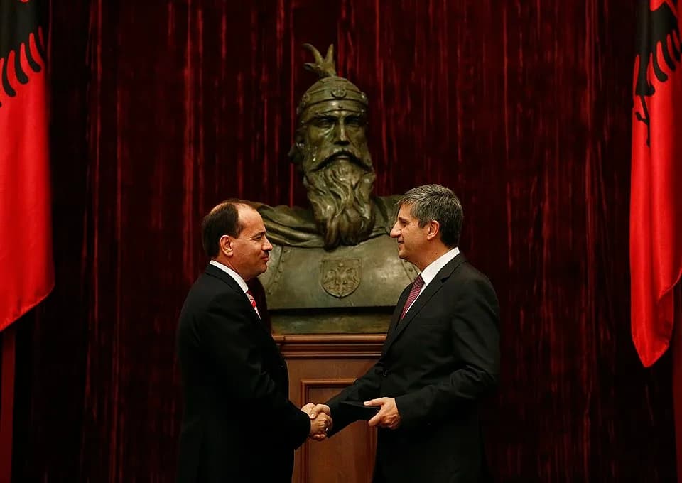 Bujar Nishani - Eröffnung der Skanderbeg-Ausstellung, Außenminister Michael Spindelegger trifft den albanischen Präsidenten Bujar Nishani, Tirana, Albanien, 22.11.2012.