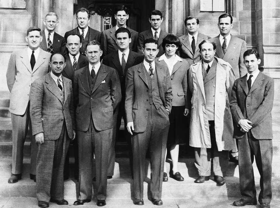 Leó Szilárd - Reactor team from University of Chicago. 
Chicago Pile One scientists at the University of Chicago on December 2, 1946, the fourth anniversary of their success.

Back row, from left: Nor