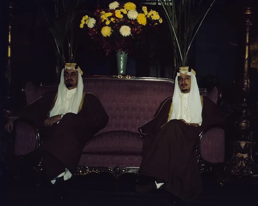 Khalid of Saudi Arabia - Their Royal Highnesses recently concluded an extensive visit in the United States as guests of the government. They have made a special study of irrigation projects in the Uni