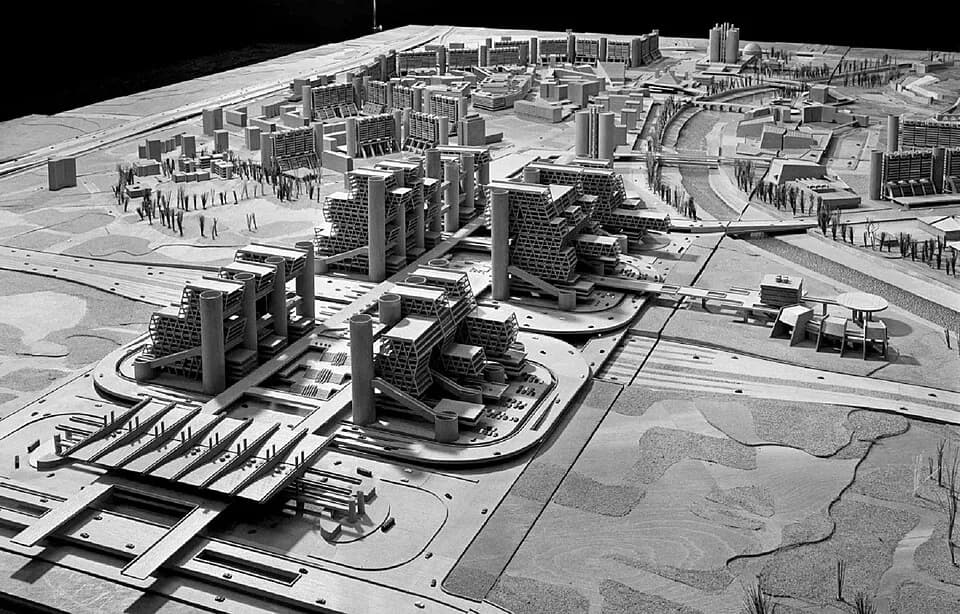 Kenzō Tange - Skopje Masterplan Model post earthquake Kenzo Tange