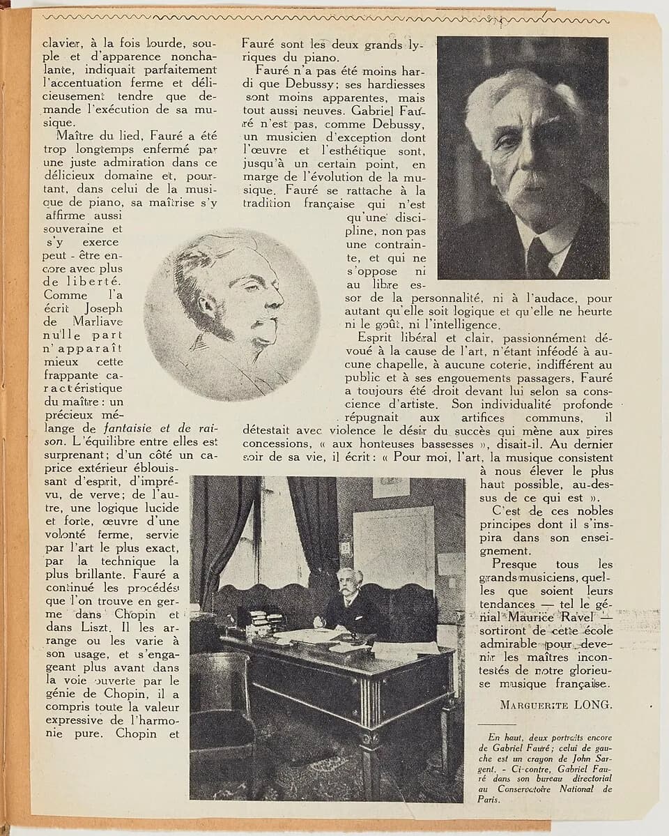 Gabriel Fauré - Sujet : Fauré, Gabriel (1845-1924)
Contient : coupures de presse. - Concerne : évènement du 20 juin 1938 la salle Pleyel

Langue : français