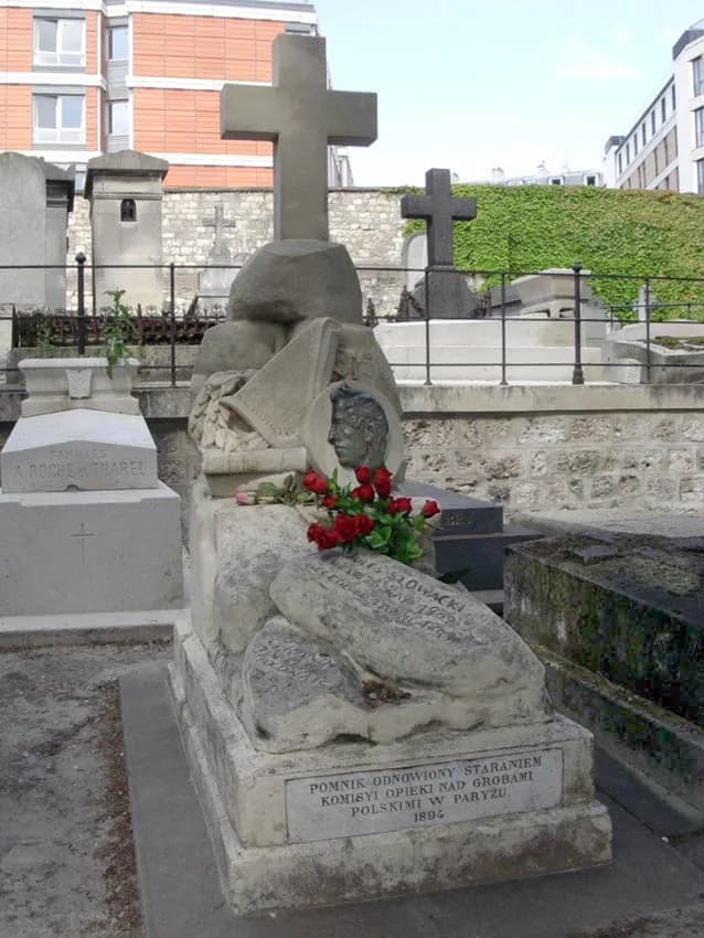 Juliusz Słowacki - Grób Słowackiego na paryskim cmentarzu Montmartre.
Zdjęcie z czerwca 2006 roku.