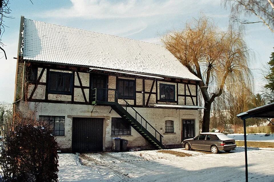 Konrad Zuse - Photograph of the Building which Konrad Zuse, the german inventor of the computer, used in years 1949 to 1957 to manufacture his computers. Location 36166 Haunetal-Neukirchen, Germany; s