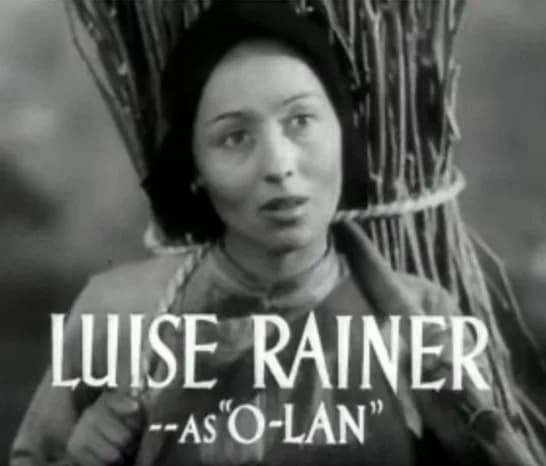 Luise Rainer - Cropped screenshot of Luise Rainer from the trailer for the film The Good Earth