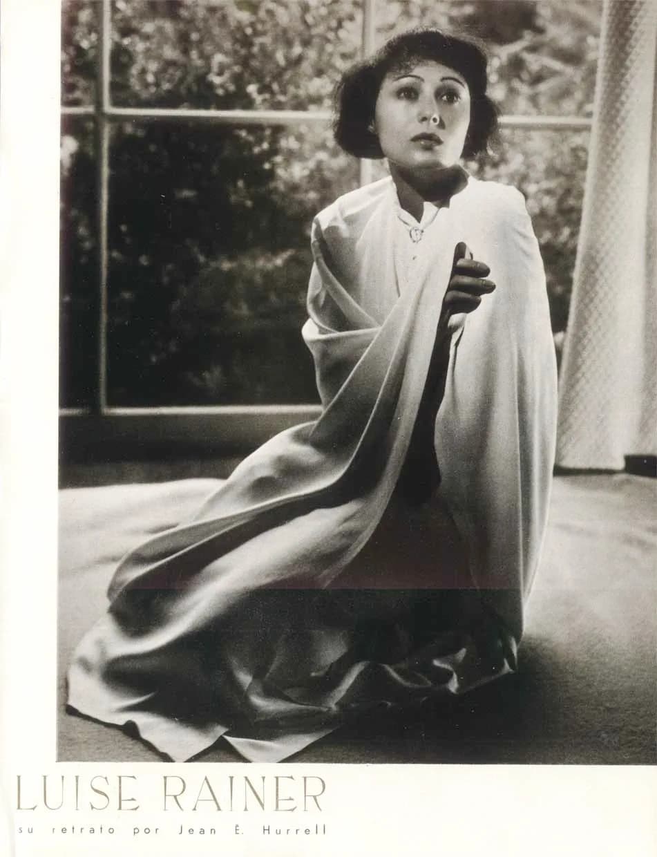 Luise Rainer - Publicity photo of Luise Rainer for Argentinean Magazine. (Printed in USA)