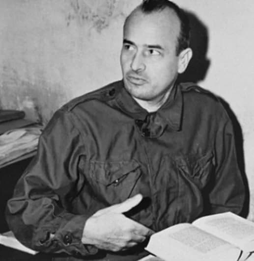 Hans Frank - Defendant Hans Frank, the former Governor General of the Polish occupied territories, in his cell at the International Military Tribunal trial of war criminals at Nuremberg.