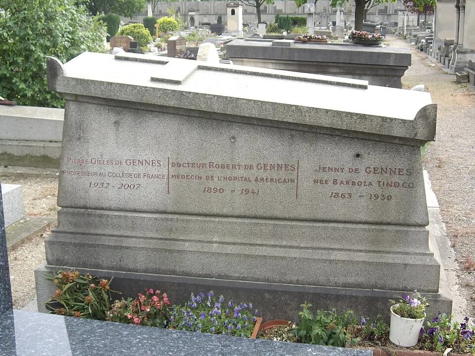 Pierre-Gilles de Gennes - Tombe de Pierre-Gilles de Gennes, cimetière de Montrouge, division 41.