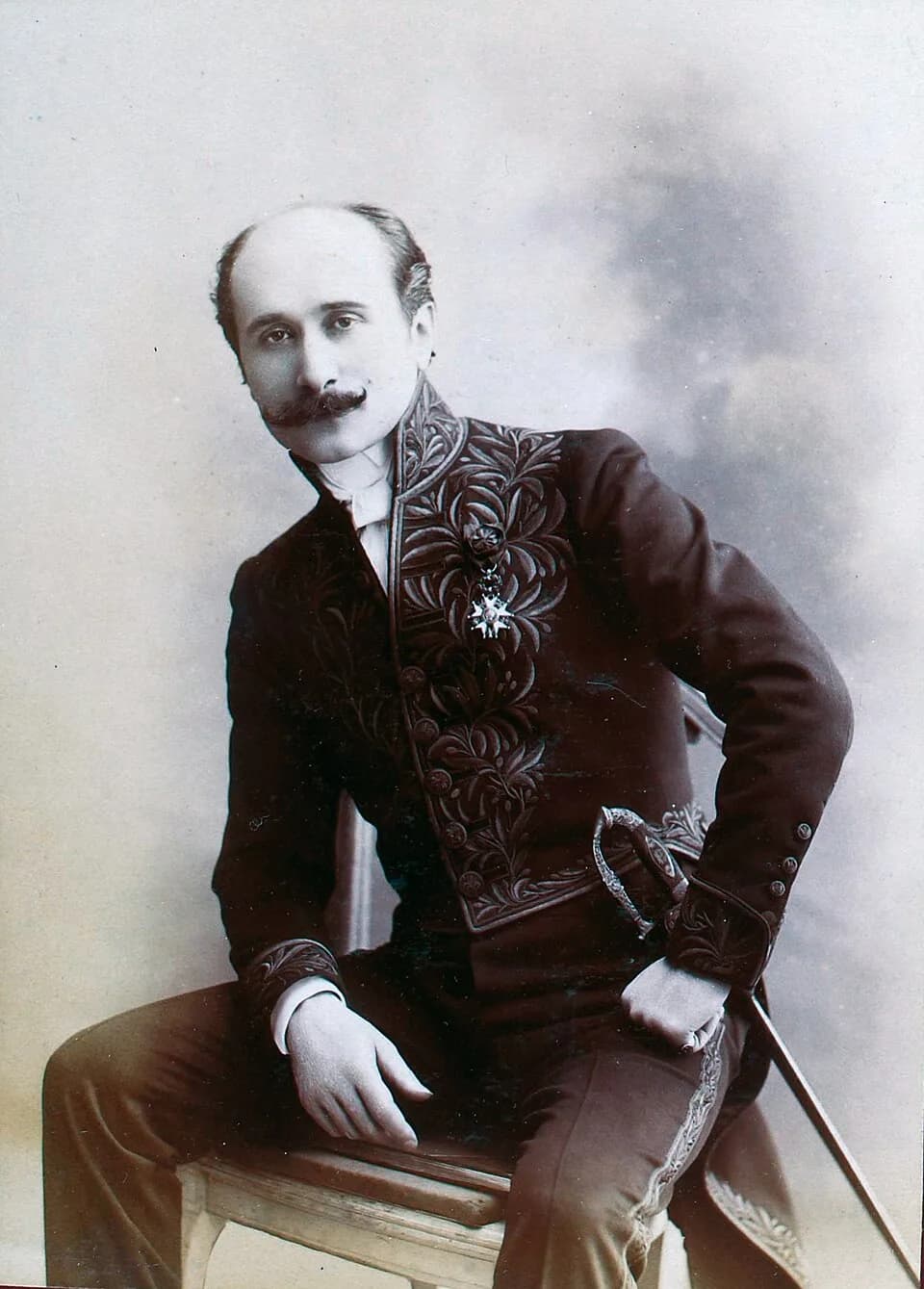 Edmond Rostand - French playwright Edmond Rostand in the official uniform of the Académie française