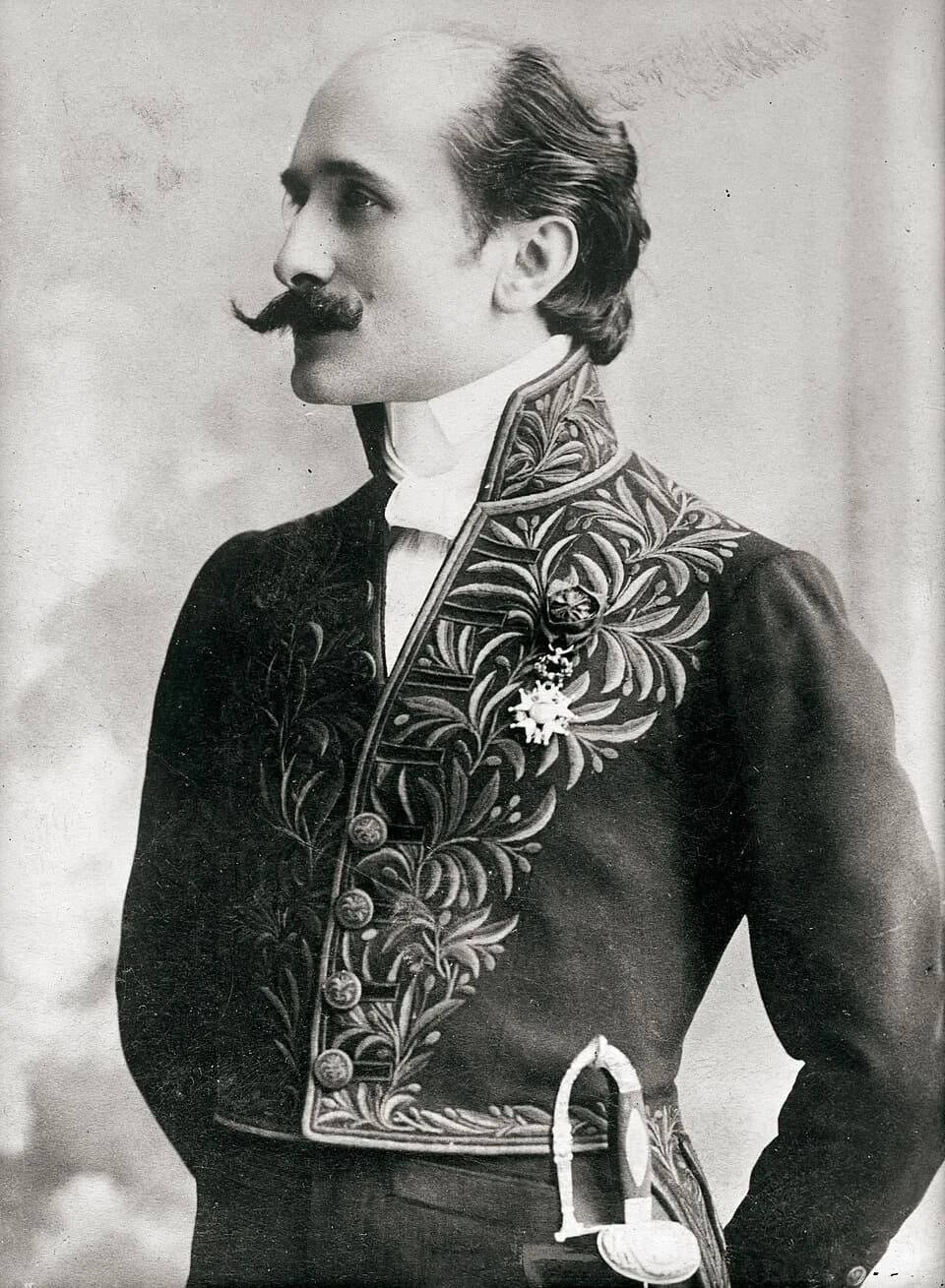 Edmond Rostand - French playwright Edmond Rostand in the official uniform of the Académie française