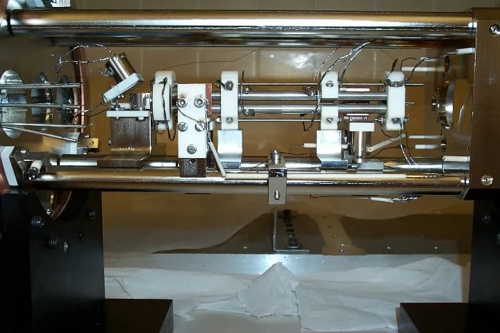 Wolfgang Paul - Linear quadrupole ion trap from Dr. Thompson's laboratory at the University of Calgary. Picture taken during maintenance.
