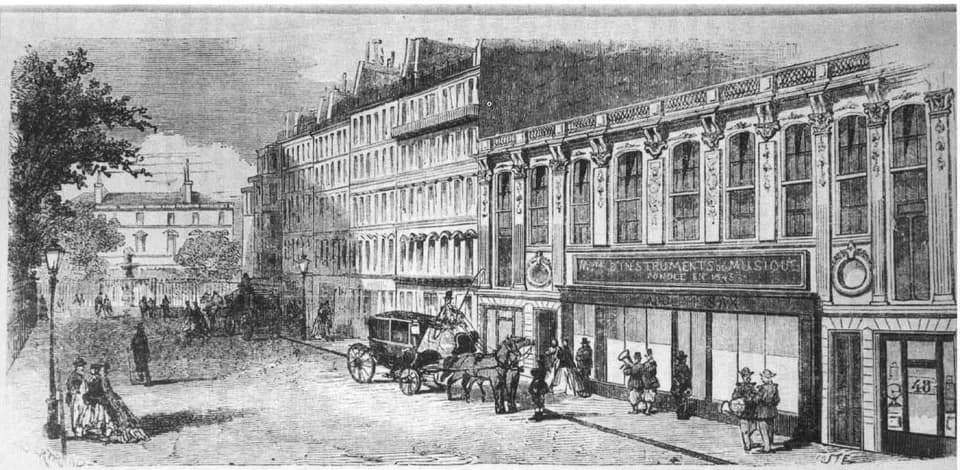 Adolphe Sax - Adolphe Sax's atelier : 48-50, rue Saint-Georges in Paris