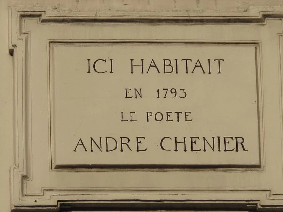 André Chénier - House where the French poet André Chénier lived during the French Revolution.