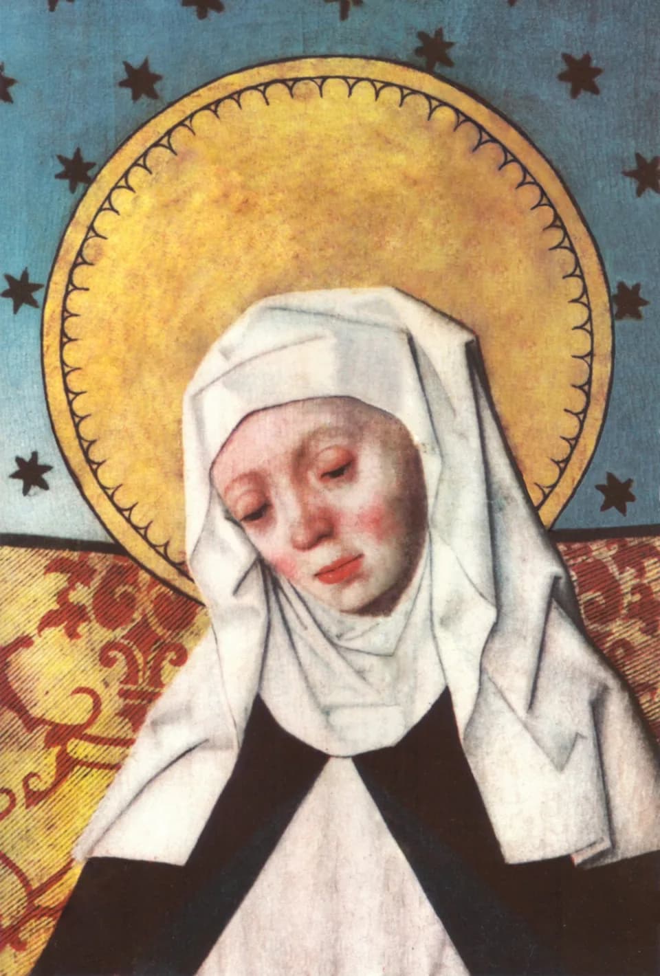 Bridget of Sweden - Birgitta of Sweden on an altarpiece in Salem church, Södermanland, Sweden.