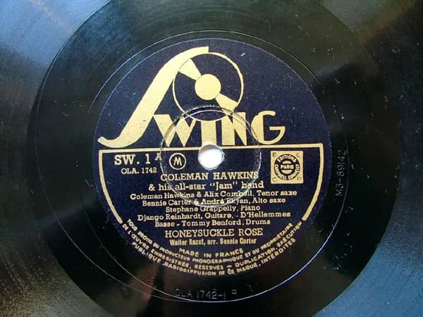 Django Reinhardt - Honeysuckle Rose Django Reinhardt - Coleman hawkins - Benny Carter - Paris session 1937