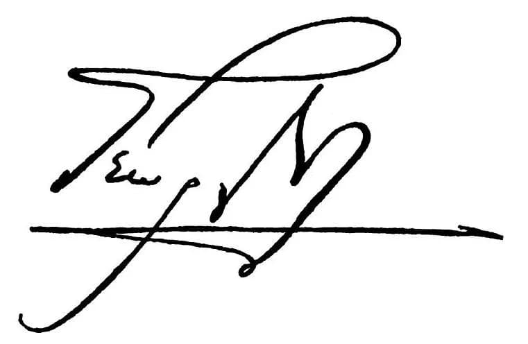 George I of Greece - Signature of King George I of Greece, from the Hestia magazine (1894)