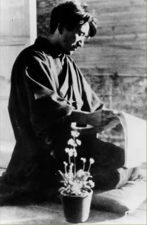 Osamu Dazai - Dazai at his home. mitaka,tokyo.