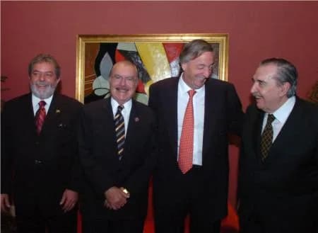 Raúl Alfonsín - 20 años del Mercosur. Lula, Sarney, Kirchner, Alfonsín.