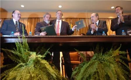 Raúl Alfonsín - 20 años del Mercosur. Sarney, Lula, Kirchner, Alfonsín, Bielsa