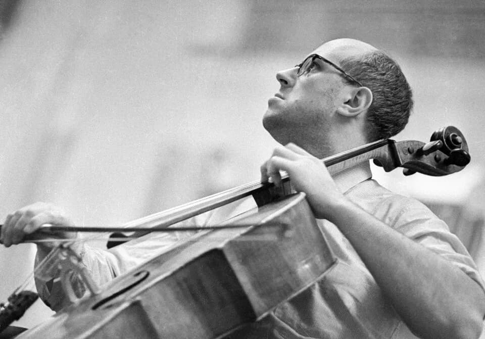 Mstislav Rostropovich - “Mstislav Rostropovich”. People's Artist of the U.S.S.R. and cellist Mstislav Rostropovich rehearses.